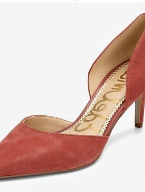 Sam Edelman Jaina Half d'Orsay Pump Pointed Toe Heels in Rosewood